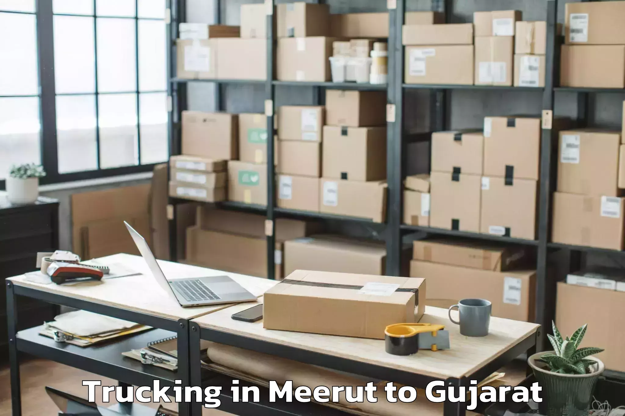 Trusted Meerut to Vr Mall Surat Trucking